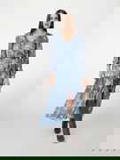 Long Georgette Dress with Front Slit