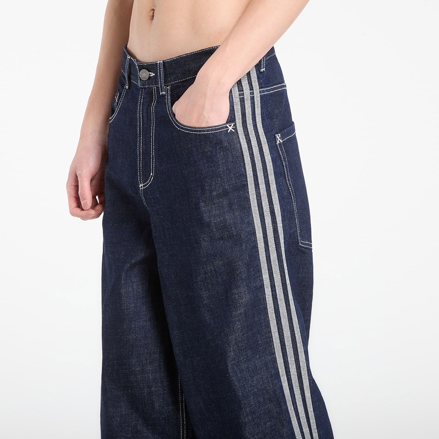 Džínsy adidas Performance 90s Alternative Sport Wide Leg Skater Jeans Navy | KS6916, 1