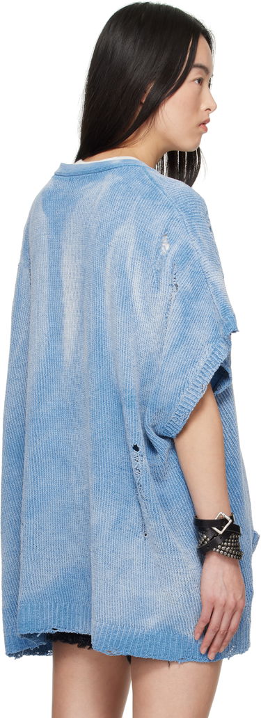 Sveter R13 R13 Distressed Boxy Cardigan Modrá | R13WY285-Y203B, 2