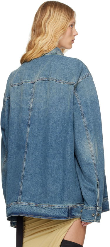 Bunda Rick Owens Rick Owens DRKSHDW Hollywood Jumbo Worker Denim Jacket Modrá | DS01E3706 DWB, 2