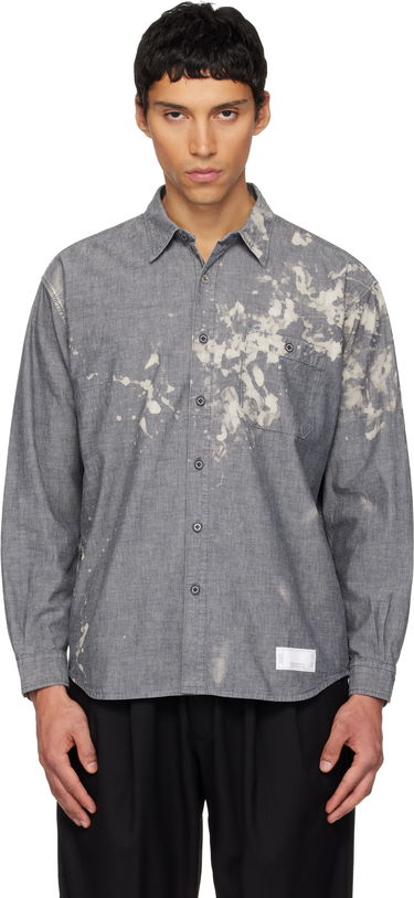 Košeľa Neighborhood Garment Bleach Chambray LS Shirt Šedá | 252ARNH-SHM02, 0