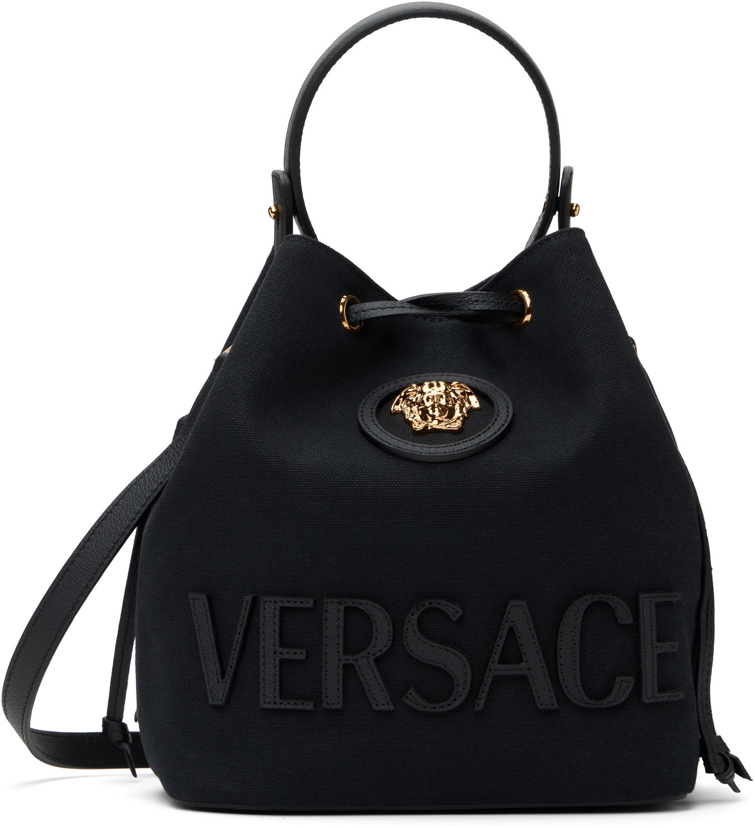 Kabelka Versace Versace 'La Medusa' Canvas Bucket Bag Čierna | 1018297_1A13868_1B00V, 0