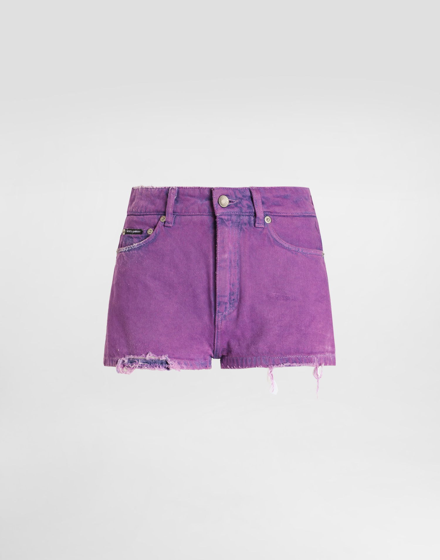 Šortky Dolce & Gabbana Dolce & Gabbana Distressed Denim Shorts 36 Fialová | FTDATDG8NY7S9001, 0