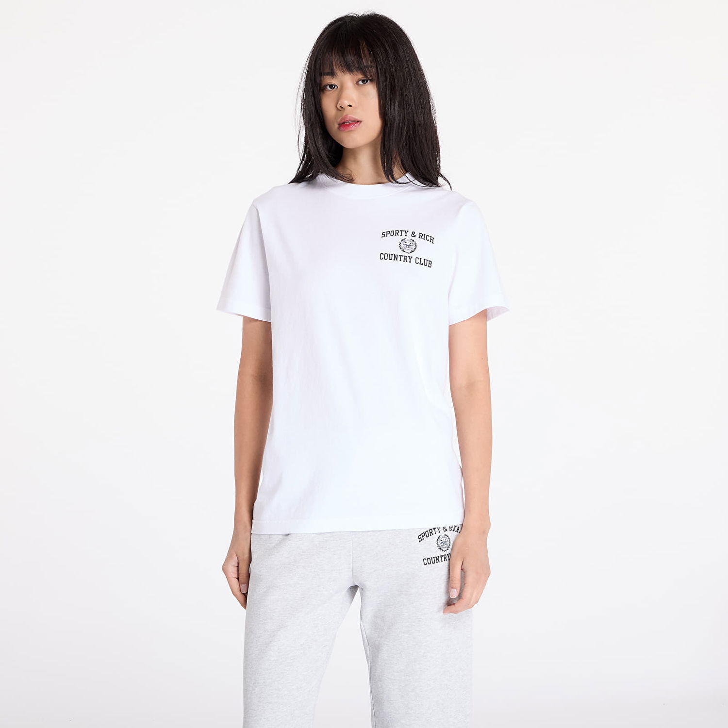 Tričko Sporty & Rich Varsity Crest T-shirt Biela | TO043516218WH01, 1