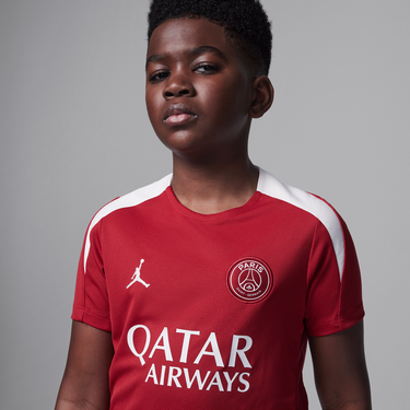 Dres Jordan Dri-FIT Strike Paris Saint-Germain Knitted Short Sleeve Soccer Jersey Červená | HJ3402-660, 2