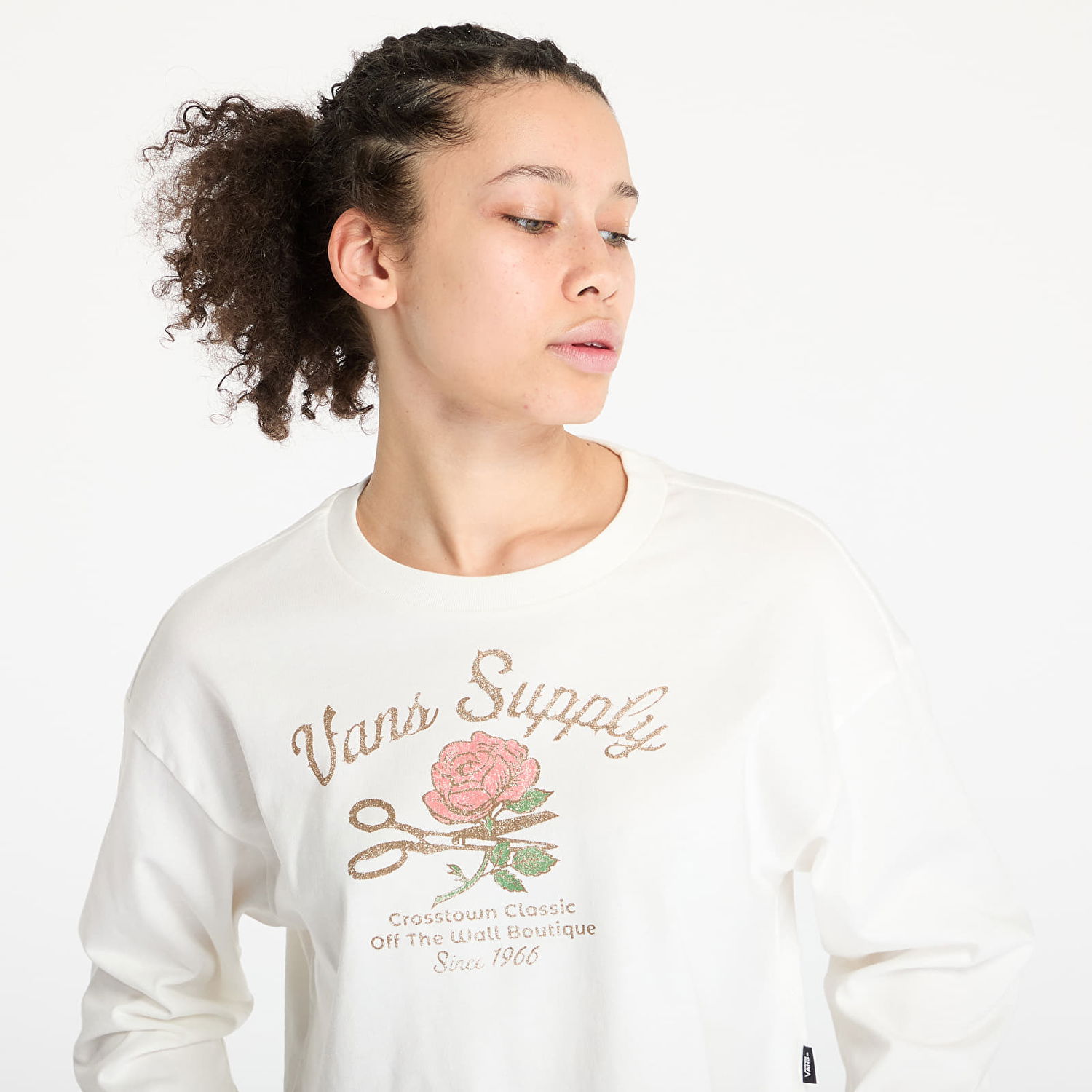 Sveter Vans Vans Supply Boutique Longsleeve Cropped T-Shirt Biela | VN000MDCFS81, 1