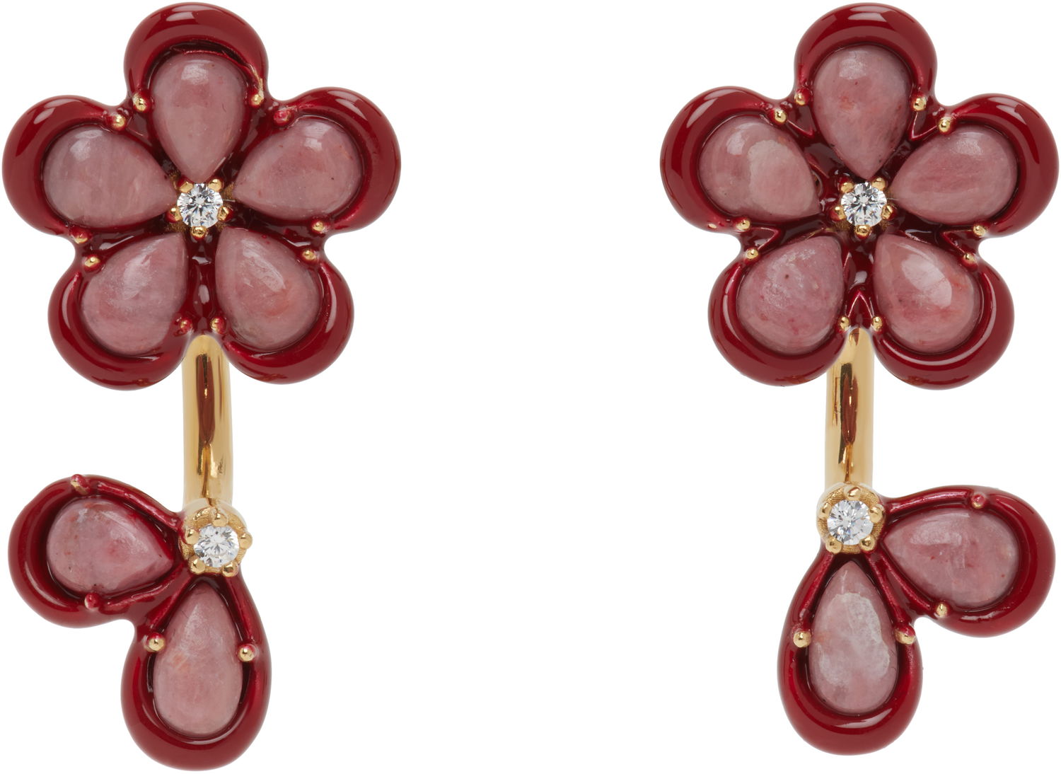 Náušnice Bottega Veneta Bottega Veneta Flower Drop Earrings Červená | 804878 V53E1, 0