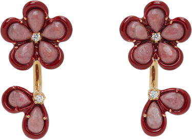 Náušnice Bottega Veneta Bottega Veneta Flower Drop Earrings Červená | 804878 V53E1, 0