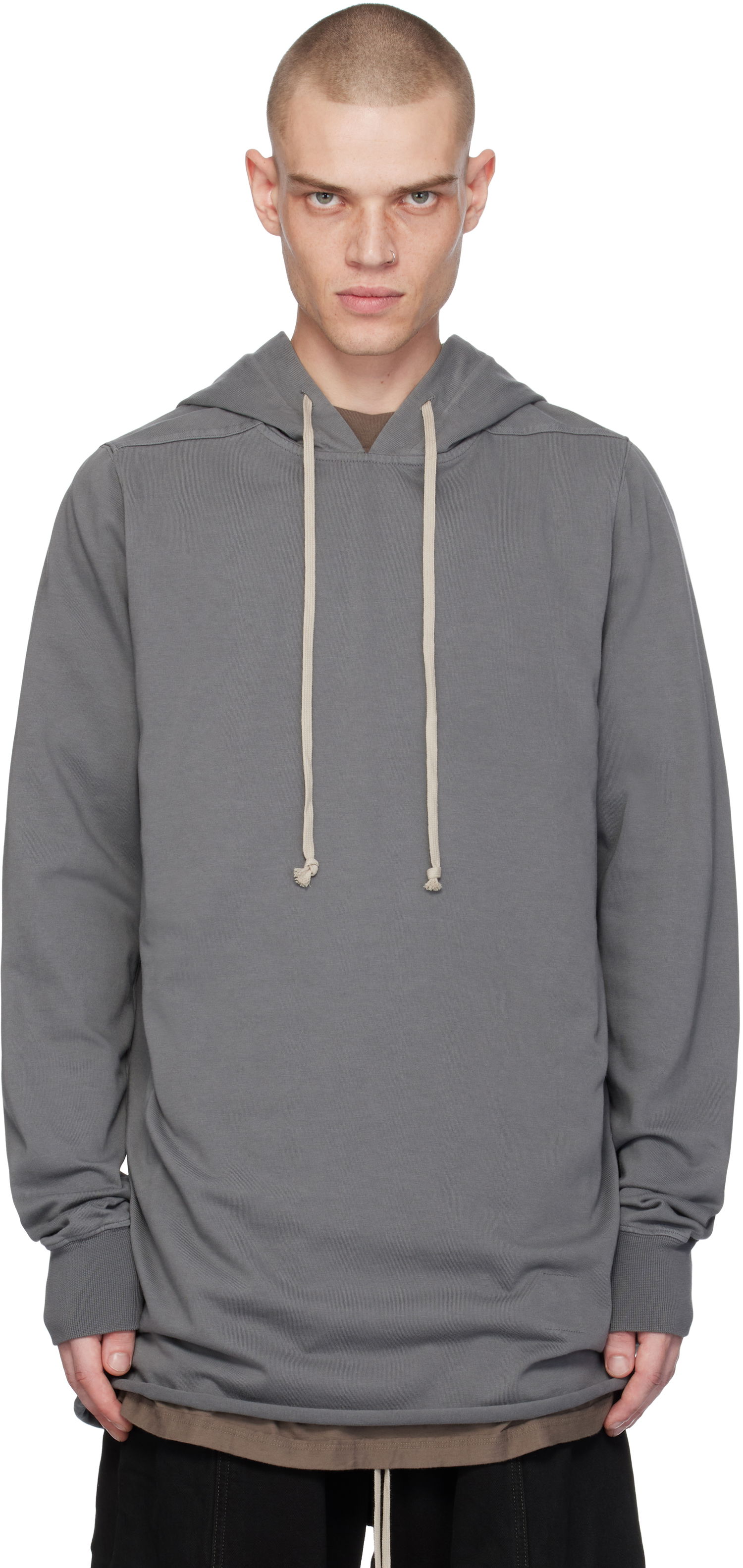 Mikina Rick Owens Pullover Hoodie Šedá | DU02D2285 RIG, 0