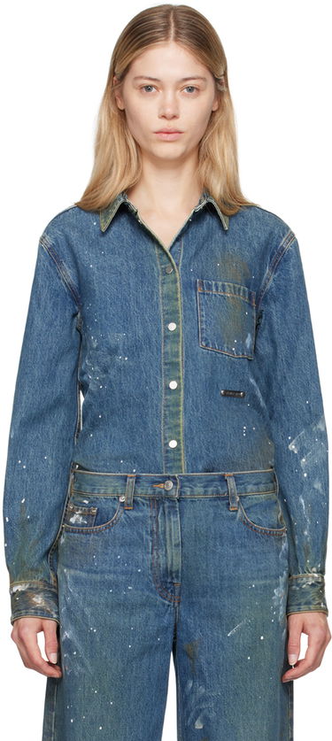 Košeľa Helmut Lang Helmut Lang Painted Denim Shirt Modrá | O05DW102, 0