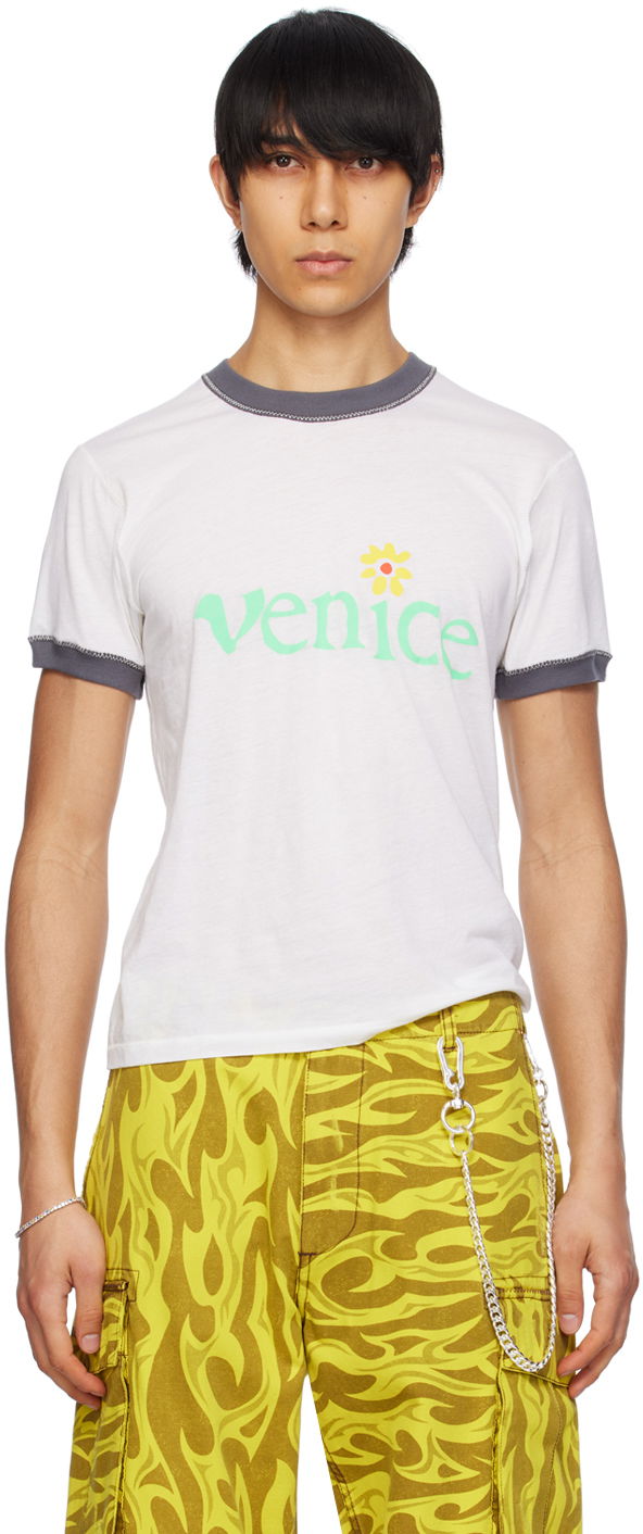 Tričko ERL 'Venice' Print T-Shirt Biela | ERL08T006, 0