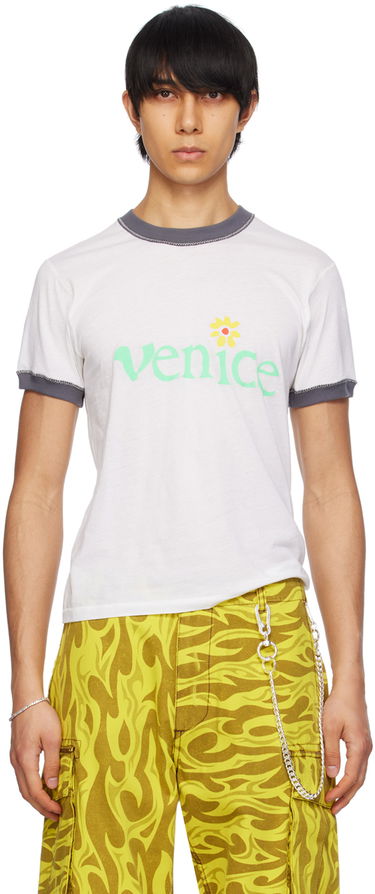 Tričko ERL 'Venice' Print T-Shirt Biela | ERL08T006, 0