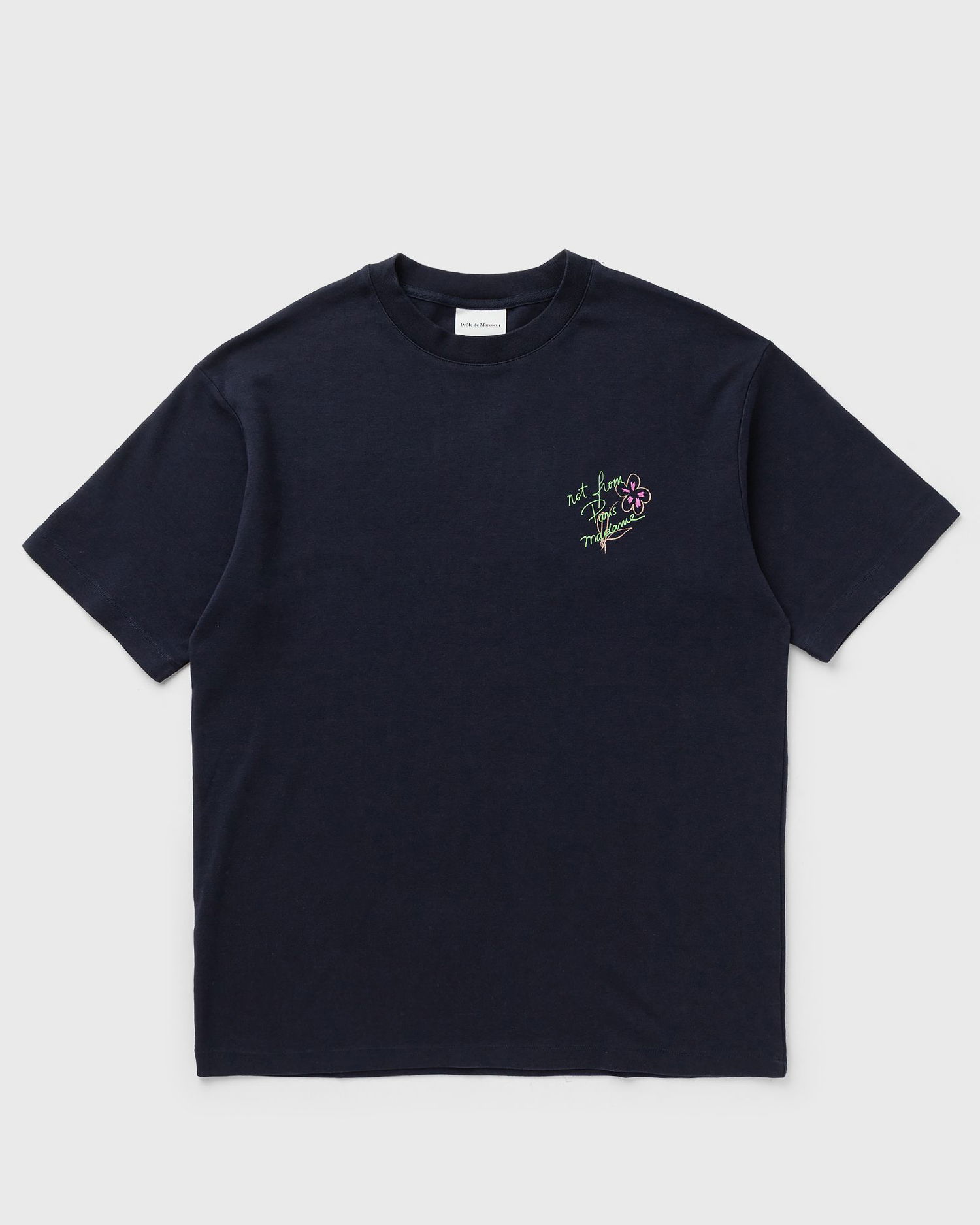 Tričko Drôle de Monsieur Drôle de Monsieur Le Slogan Esquisse T-Shirt XXL Navy | G-TS188-CO002-NY, 0