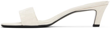 Doplnky TOTEME TOTEME 'The Mule' Heeled Sandals Biela | 243-WAS0154-FB0232, 2