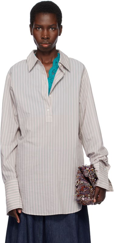 Košeľa Dries Van Noten Dries Van Noten Striped Popover Shirt Šedá | 251-010734-1524, 0
