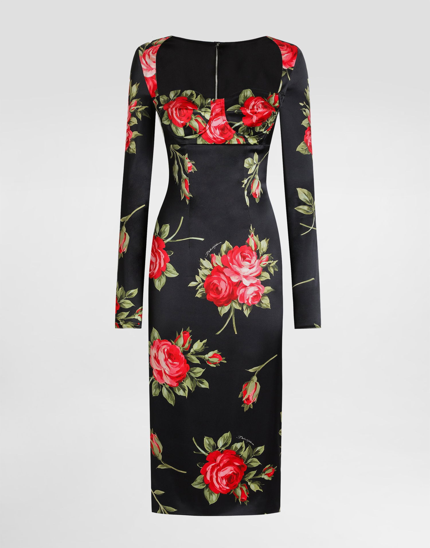 Šaty Dolce & Gabbana Rose Bouquet-print Sheath Dress Rôznofarebný | F610FTFSICDHN5ZN, 0