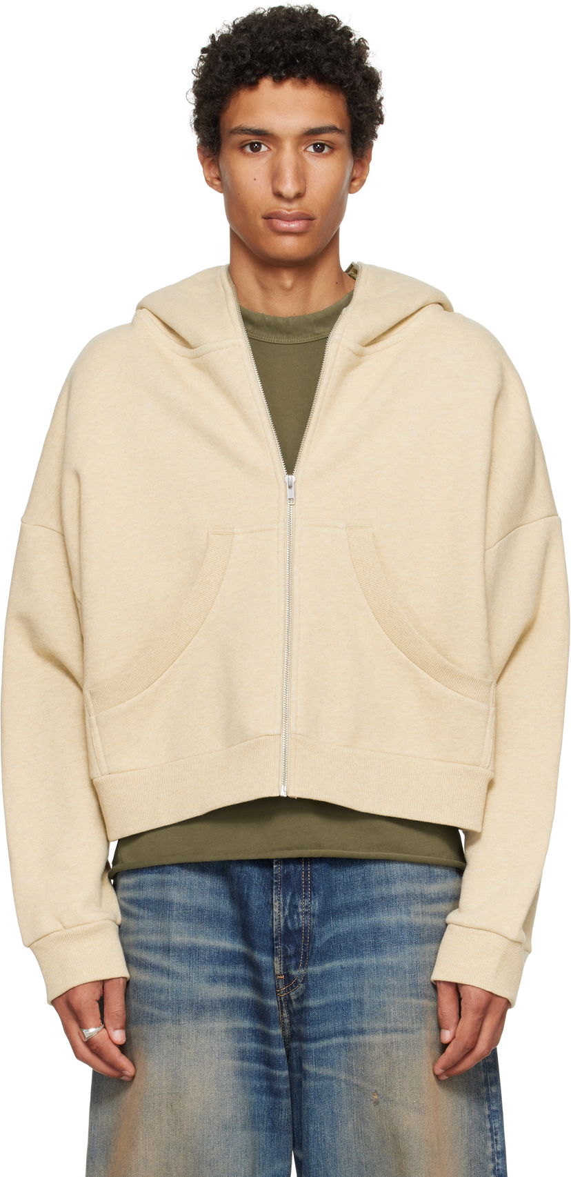 Mikina Entire Studios Entire Studios Eternal Zip Hoodie Béžová | ES2202TP