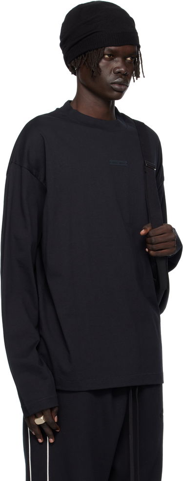 Tričko Fear of God ESSENTIALS Classic Fit Long Sleeve T-shirt Čierna | 125SP254200F, 1