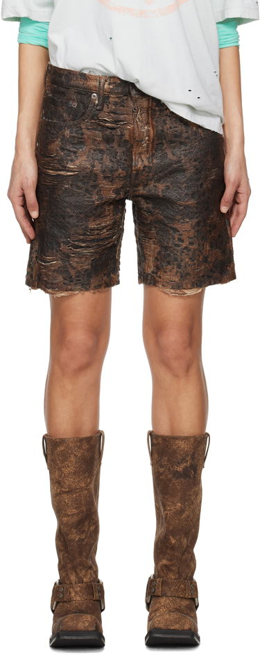 Šortky Acne Studios Acne Studios Monogram Loose-Fit Denim Shorts Hnedá | BE0176-, 0