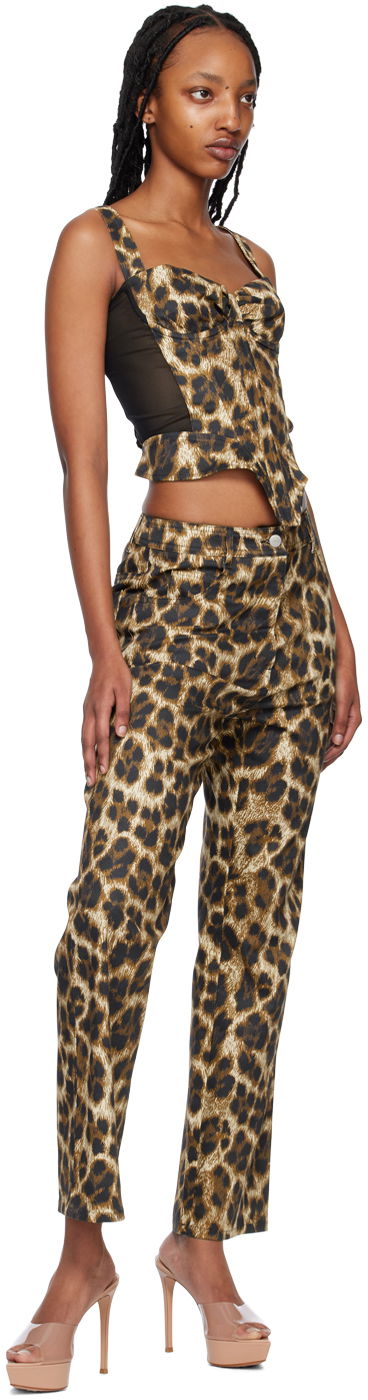 Tielko Miaou Miaou Deville Leopard Corset Tank Top Hnedá | 7034SCNIK, 3