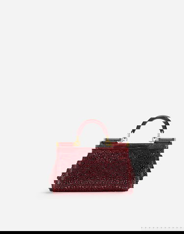 Kabelka Dolce & Gabbana Dolce & Gabbana Small Sicily Crystal Embellished Handbag Vínová | BB7116A56458Q132, 3