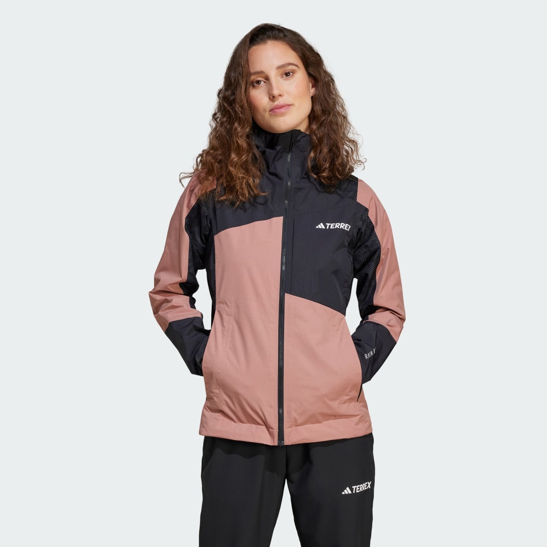 Bunda adidas Performance TERREX Xperior Hybrid RAIN.RDY Jacket Ružová | JD8358, 0