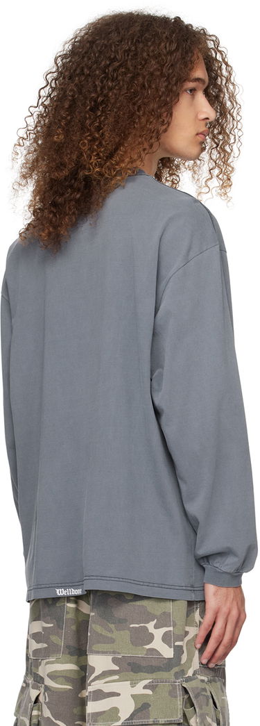 Tričko We11done Monster Graphic Long Sleeve T-Shirt Modrá | WD-TT0-24-718-U-NV, 2