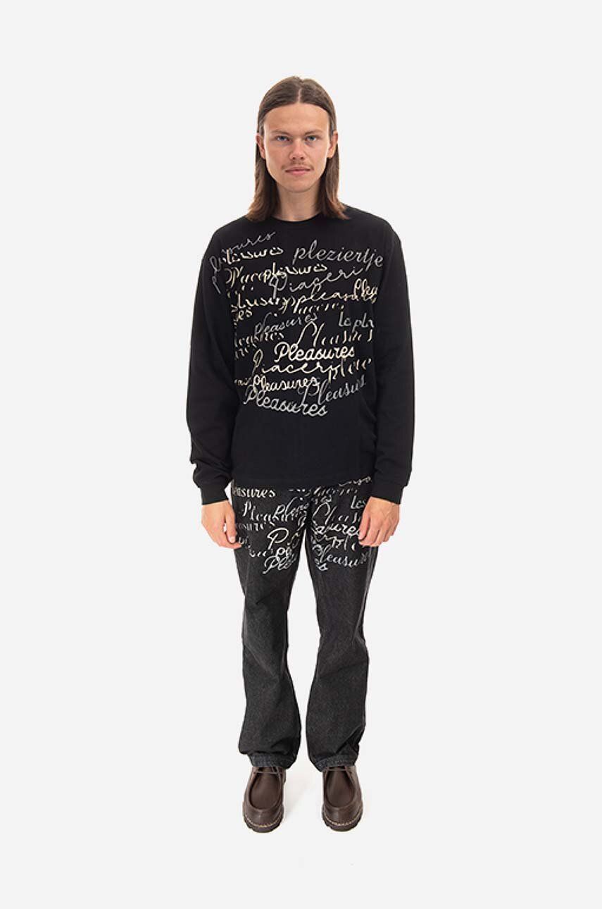 Tričko Pleasures Shatter Long T-Shirt Print Čierna | P22F022, 1