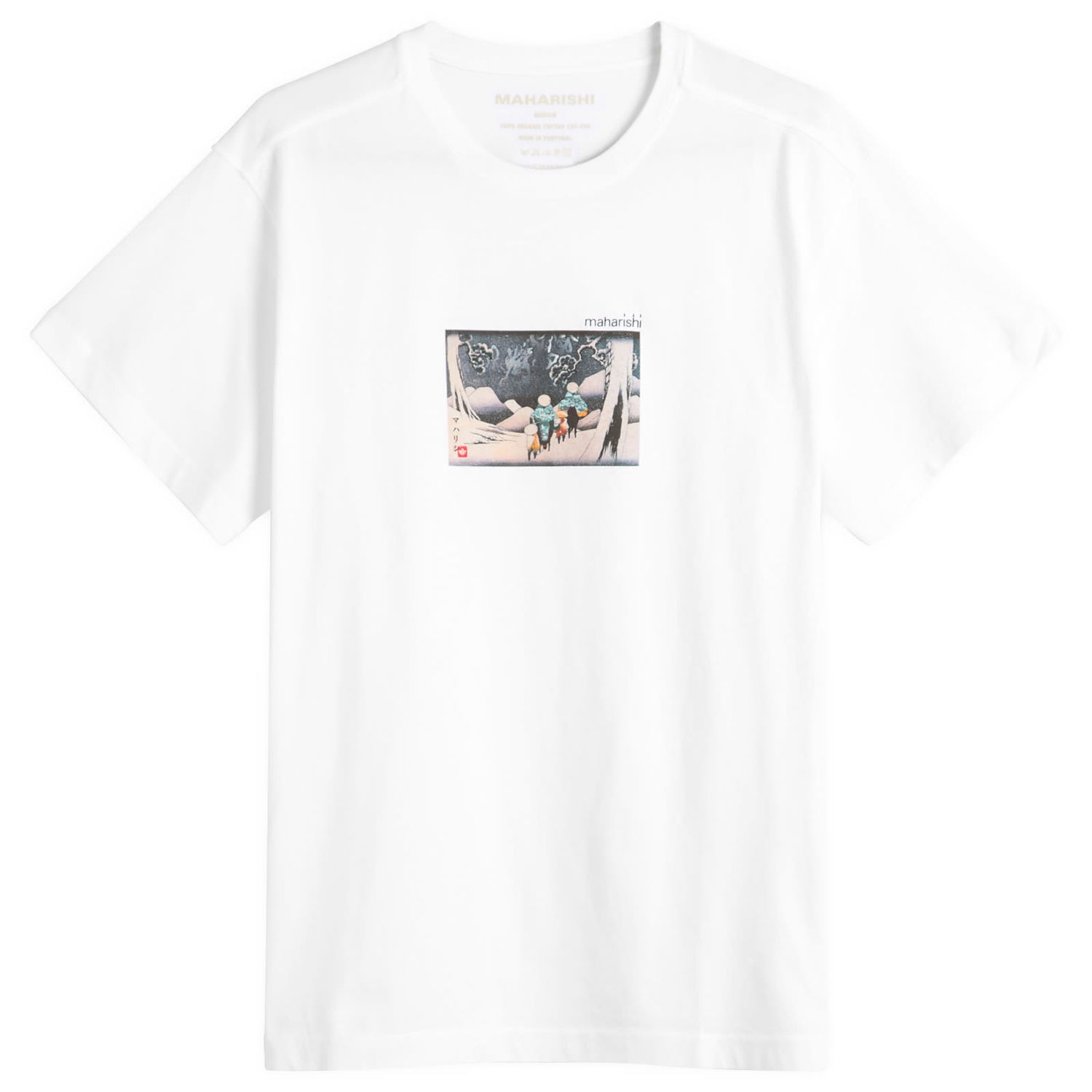Tričko Maharishi Maharishi Travellers In Snow Graphic Tee, Size Large Biela | 2213-WHT, 1