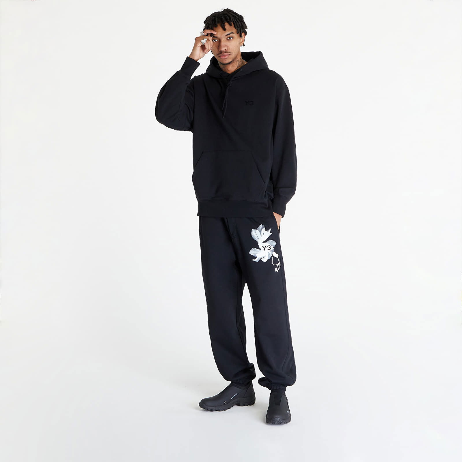 French Terry Hoodie Black