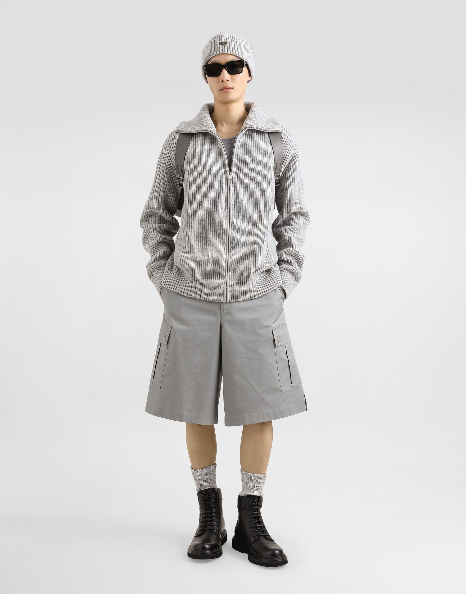 Šortky Dolce & Gabbana Dolce & Gabbana Cotton Cargo Shorts Šedá | GP0Y3TFUFNVN0493, 1