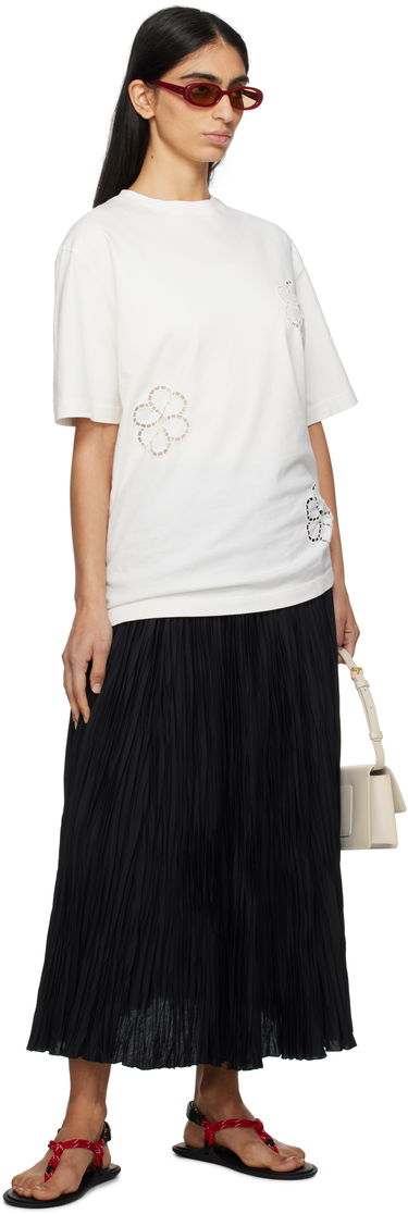 Tričko MSGM Floral T-Shirt Biela | 3841MDM128 257091, 3