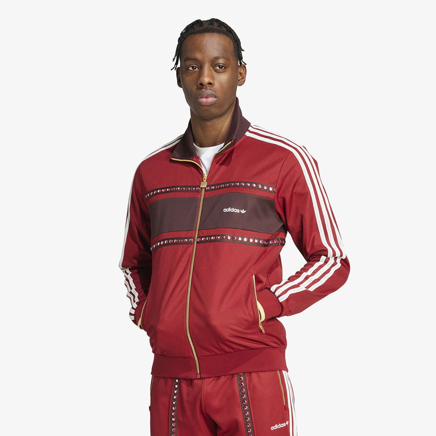 Súprava adidas Originals Retro Sports Cricket-Inspired Track Top Červená | KA4388, 0