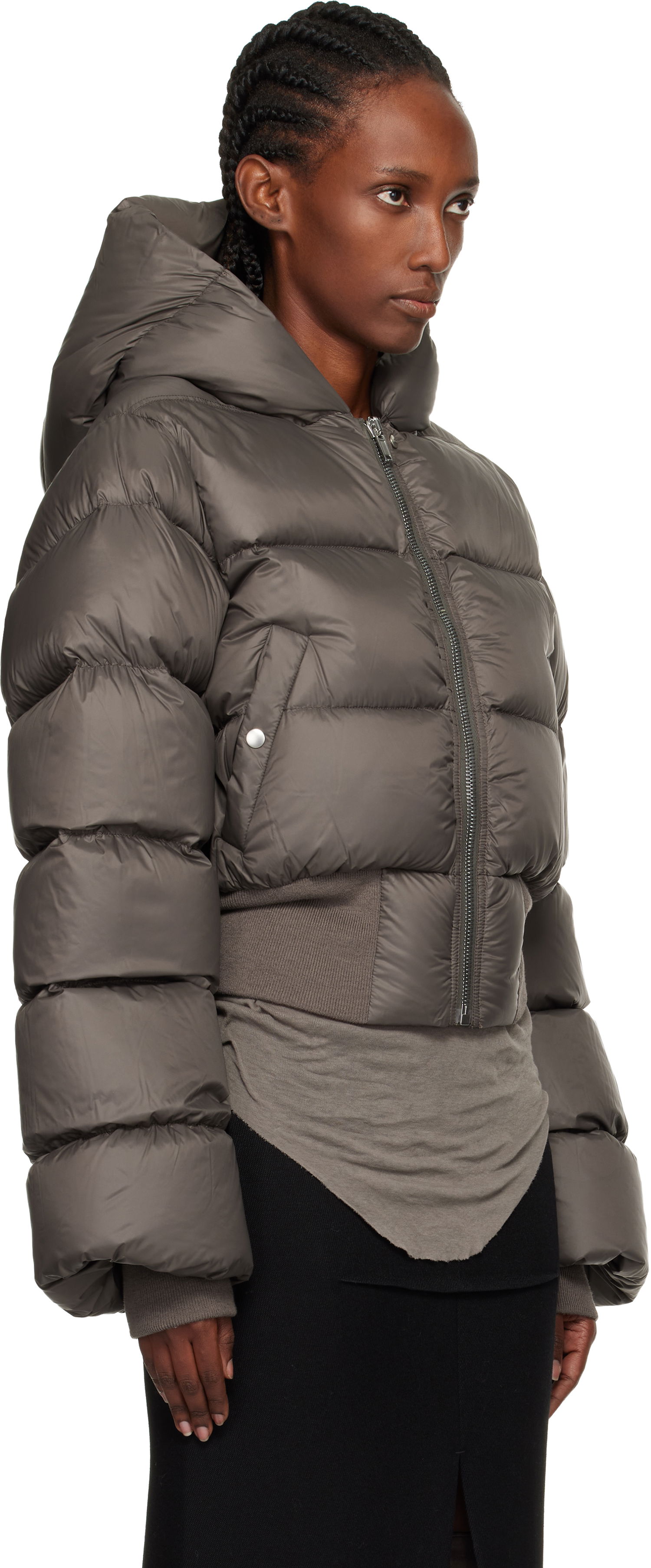 Prešívaná bunda Rick Owens Concordians Hooded Down Jacket Šedá | RP02E4775 NPD3, 1
