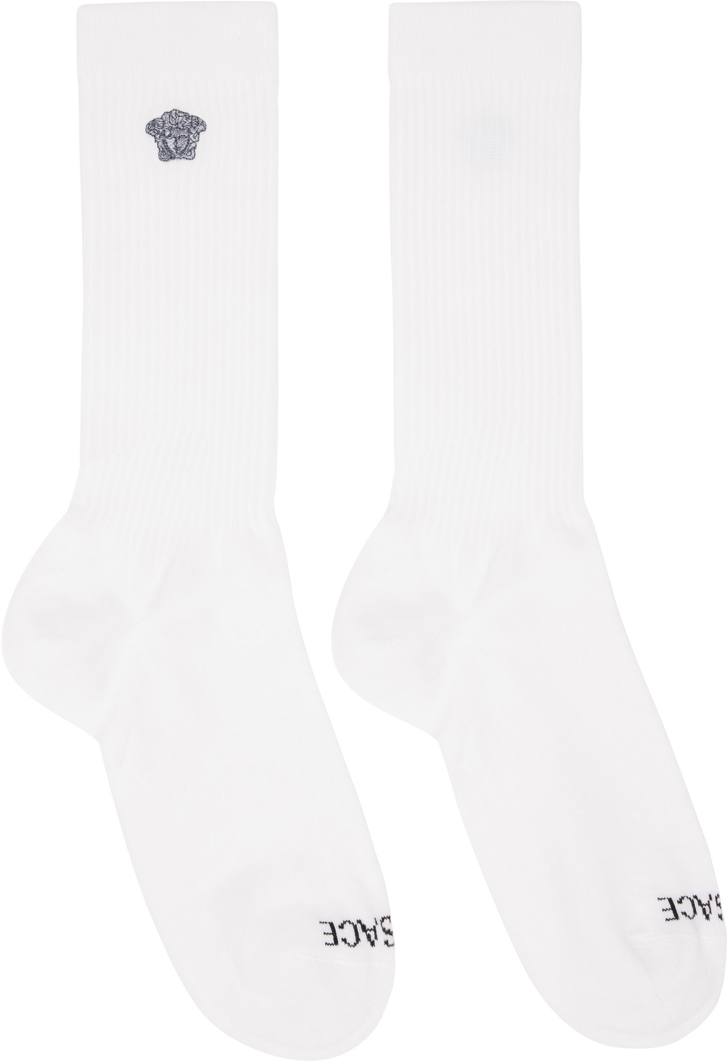 Ponožky Versace Versace Embroidered Medusa Ribbed Socks Biela | 1008835_1A13105, 0