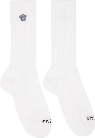 Ponožky Versace Versace Embroidered Medusa Ribbed Socks Biela | 1008835_1A13105, 0