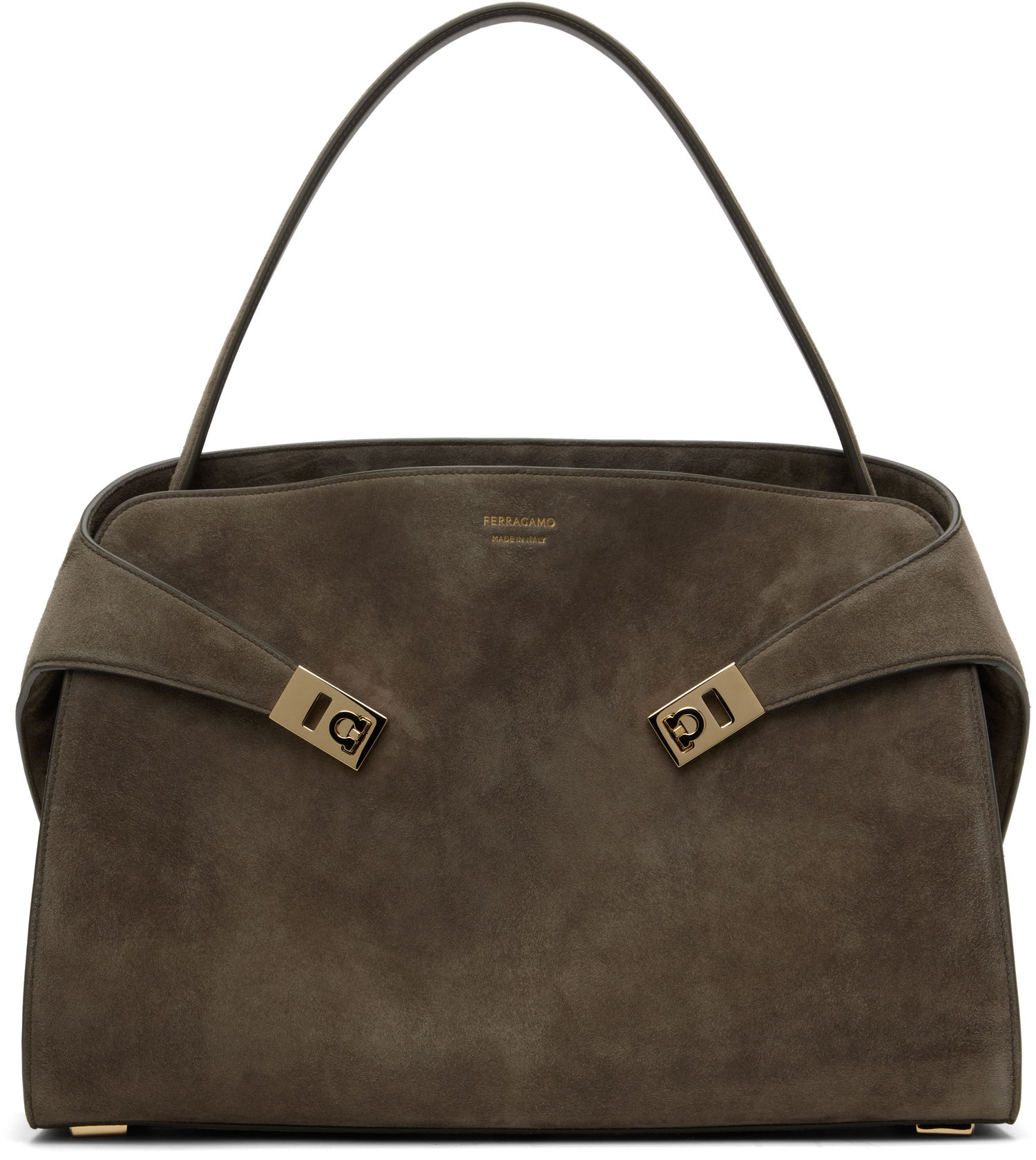 Kabelka FERRAGAMO Ferragamo Hug Soft Suede Bag Zelené | 784184, 0