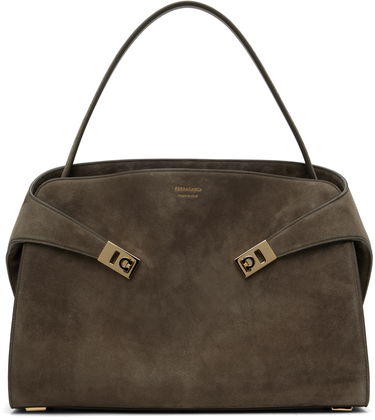 Kabelka FERRAGAMO Ferragamo Hug Soft Suede Bag Zelené | 784184, 0