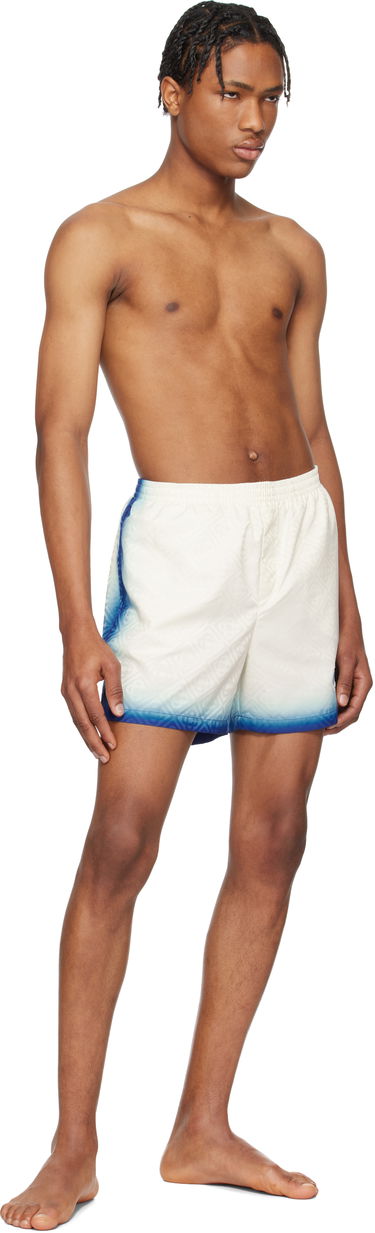 Plavky Casablanca Casablanca Printed Jacquard Monogram Swim Shorts Biela | MS25-TR-224-01, 4