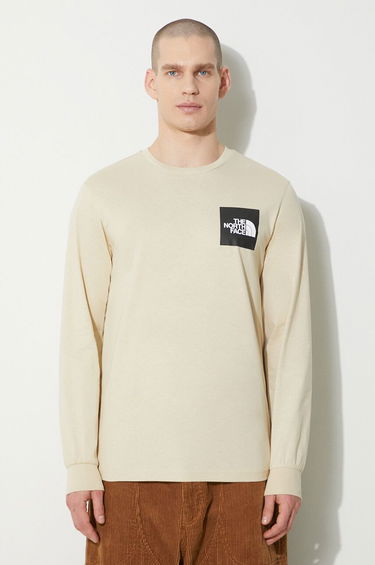Tričko The North Face T-Shirt Long Sleeve Print Béžová | NF0A87NC3X41, 0