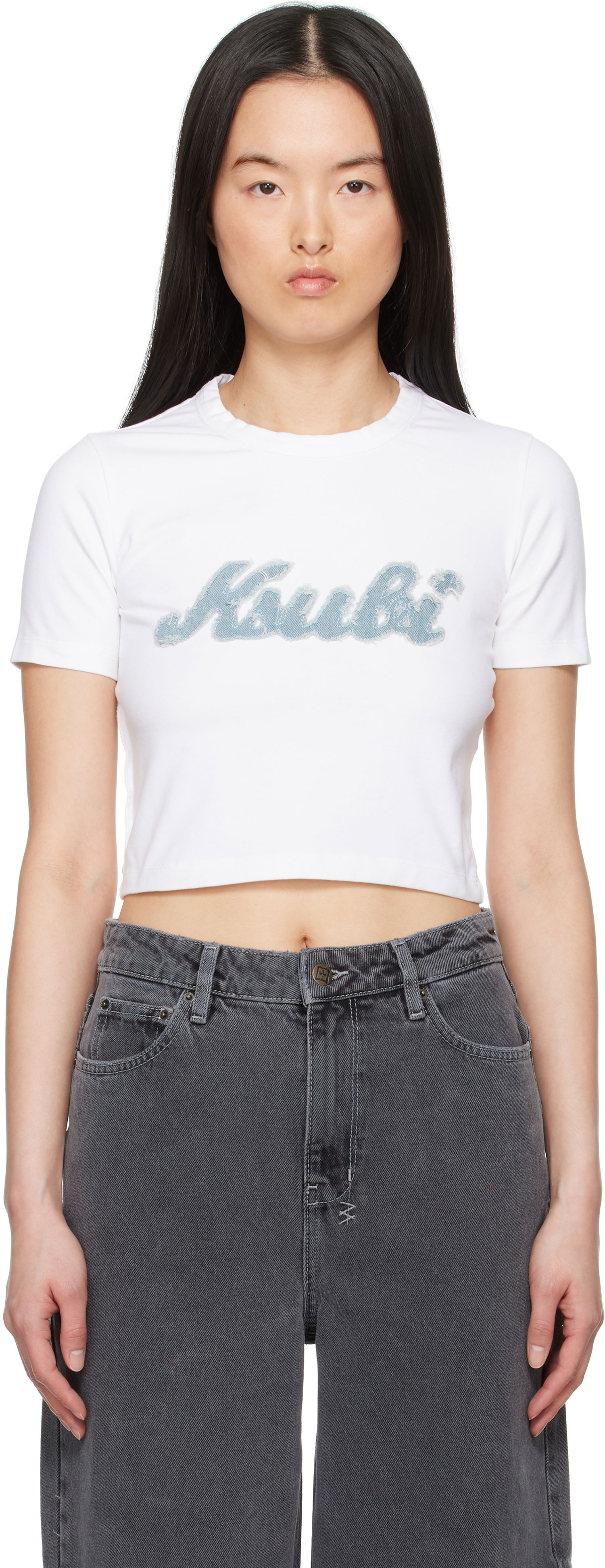 Crop Top Ksubi Ksubi Homerun Baby Cropped T-Shirt Biela | WSP25TE011, 0