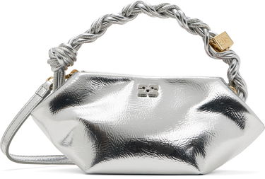 Kabelka GANNI Mini Bou Bag with Twisted Handle Metalická | A6950, 0