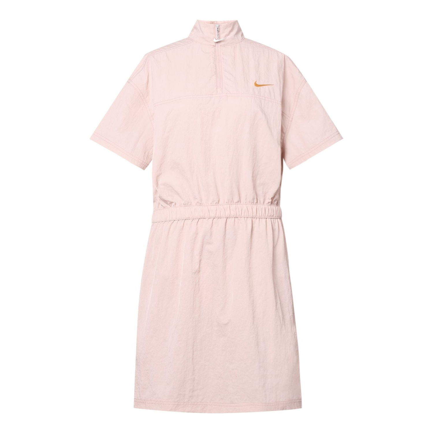Šaty Nike Nike Sportswear Woven Short Sleeve Dress Ružová | DM6198-601, 0