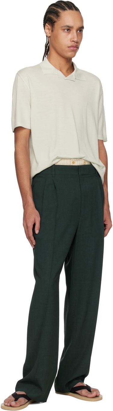 Nohavice The Row The Row Silas Pleated Trousers Zelené | 909-W3685, 3
