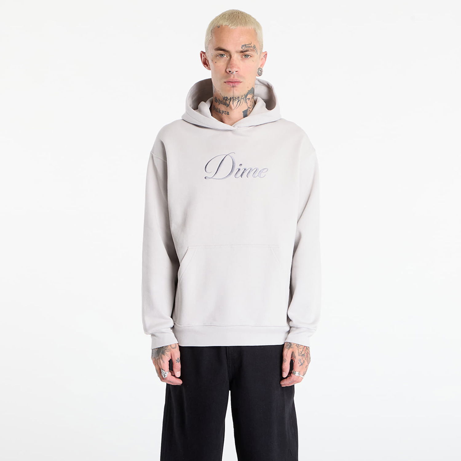 Mikina Dime Dime Cursive Hoodie Šedá | DIMEFA2556CEM, 0