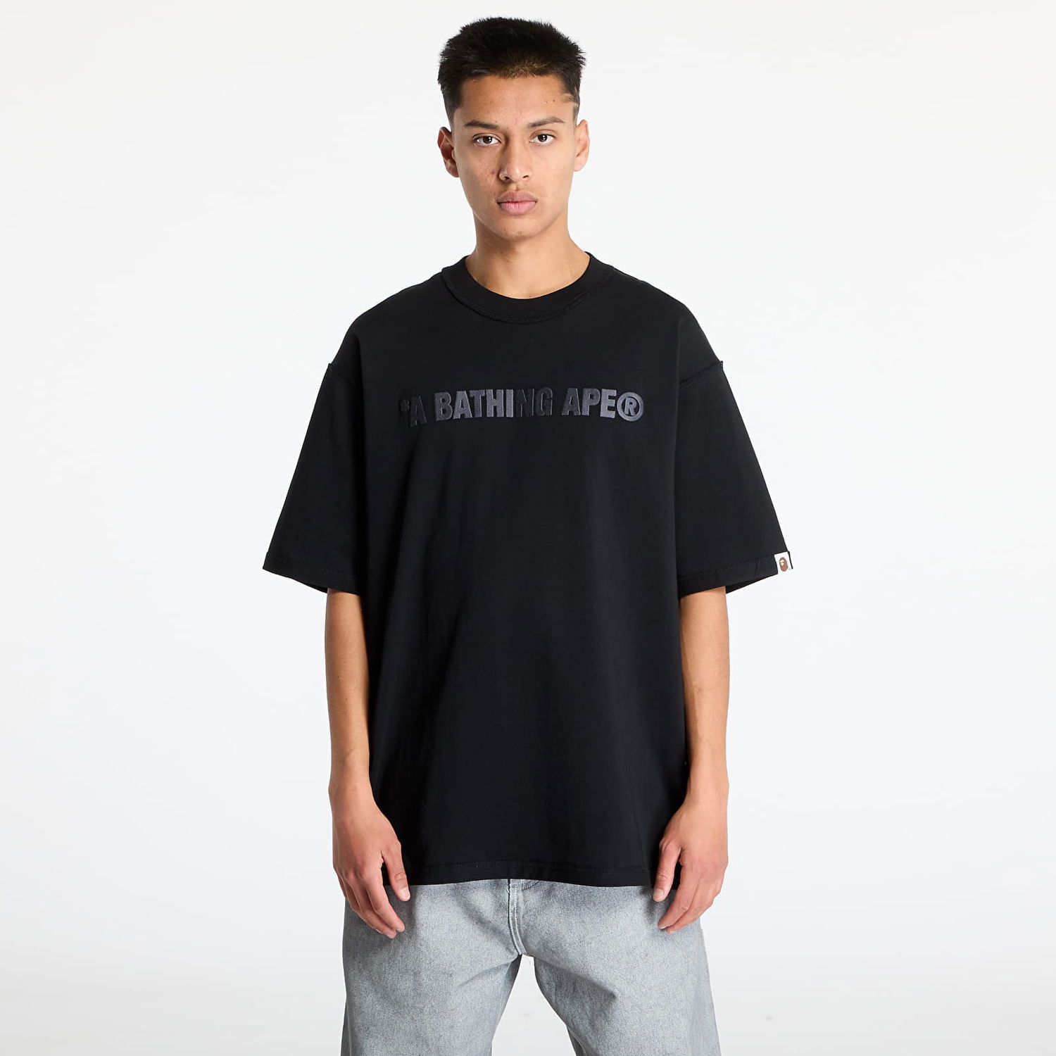 Tričko BAPE Relaxed Fit Logo Tee Čierna | 001CSK801311M BLK, 0