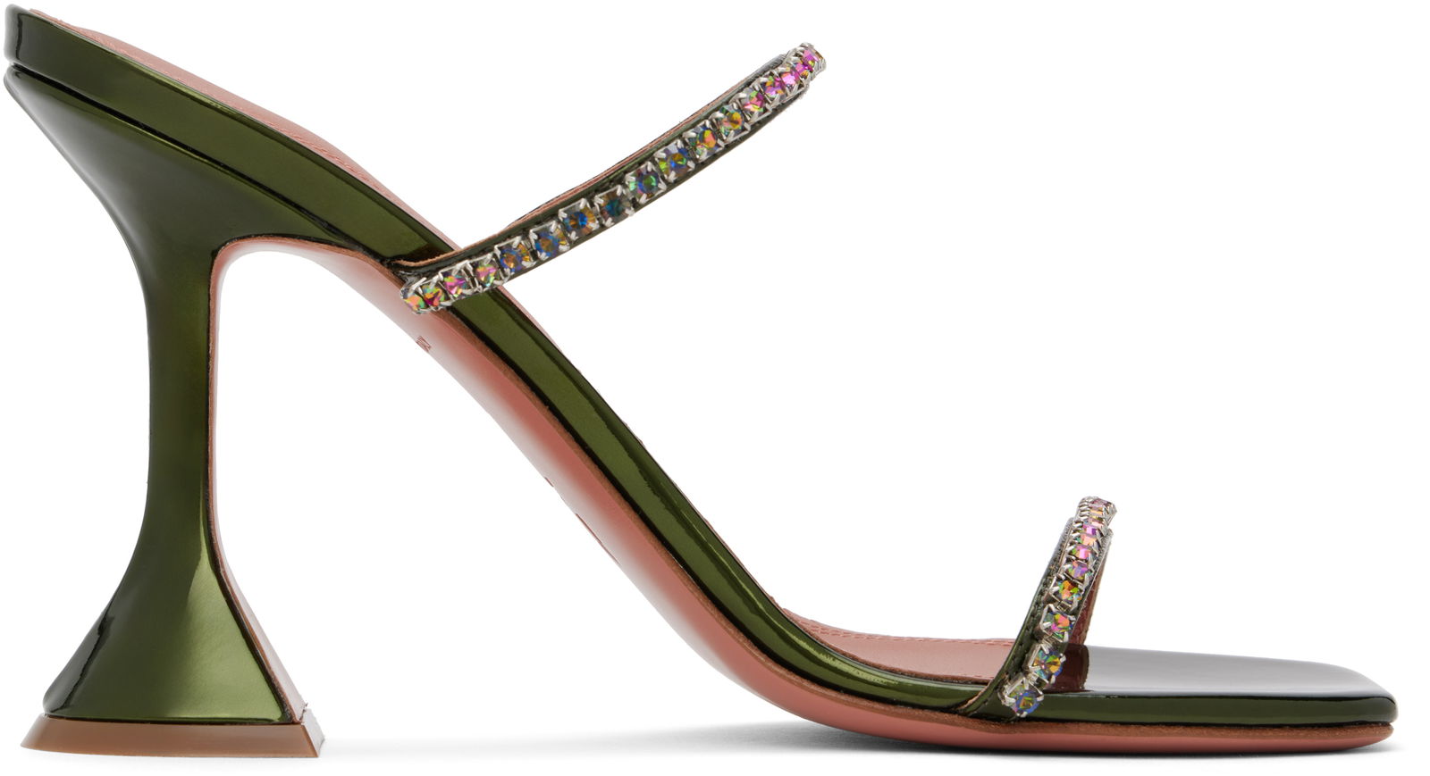 Amina Muaddi Gilda Crystal-Embellished Heeled Sandals