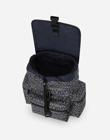 Batoh Dolce & Gabbana Dolce & Gabbana Coated Jacquard Backpack Modrá | EM0100AJ7058L625, 3