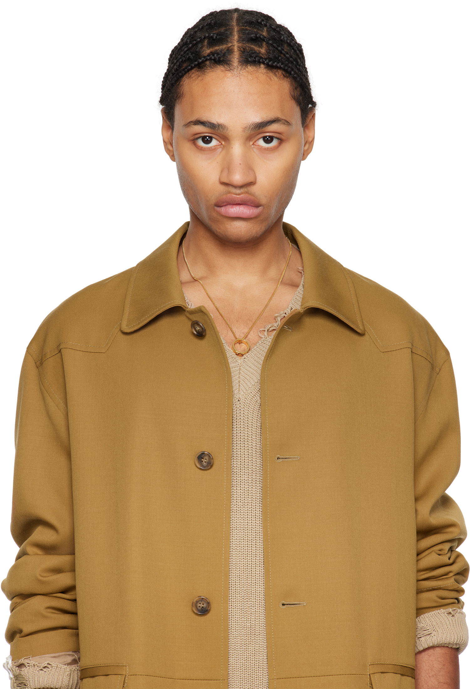 Náhrdelník Maison Margiela MM6 Numeric Minimal Signature Pendant Ring Necklace Béžová | SM6UU0048 P6469, 1