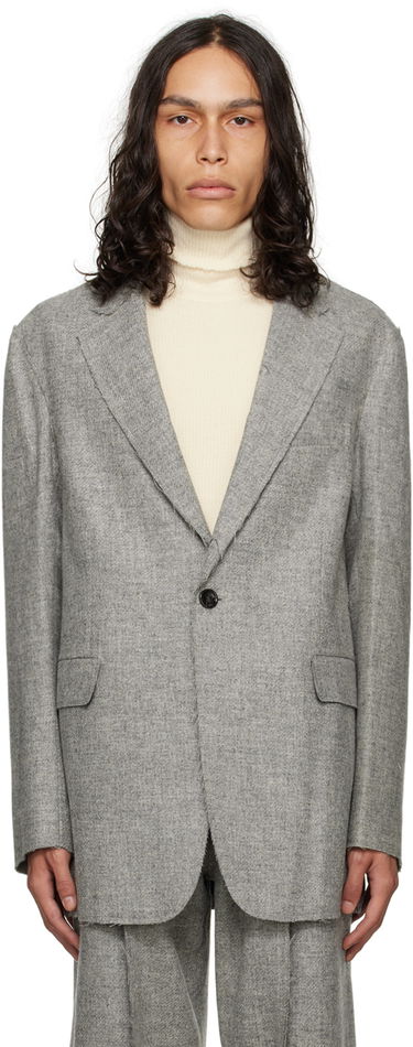 Bunda R13 R13 Raw Cut Blazer Šedá | R13MR183-R269A, 0